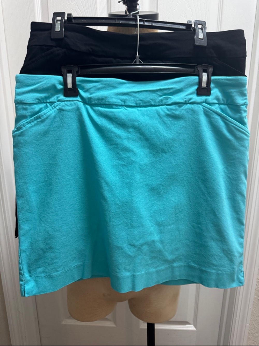 Coral Bay Skort skirt shorts combo set of 2 teal and black size large
